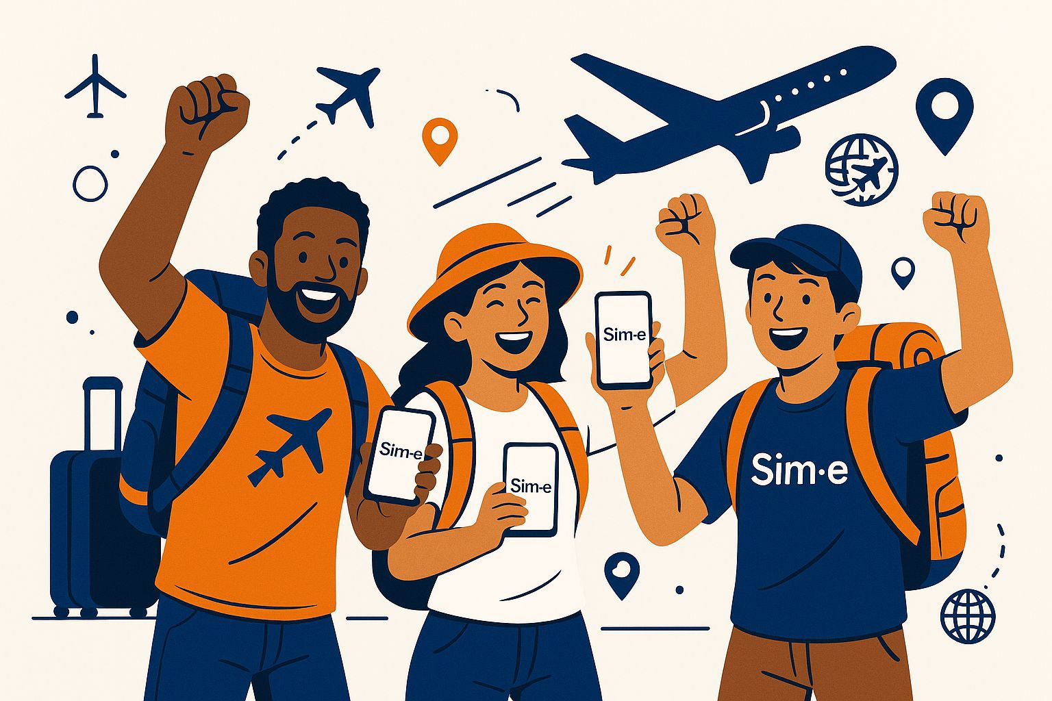 Travelers staying connected with eSIM